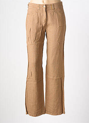 Pantalon droit taille à pinces taille normale marron COUTURIST femme