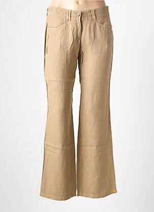 Pantalon droit taille à pinces taille normale beige COUTURIST femme