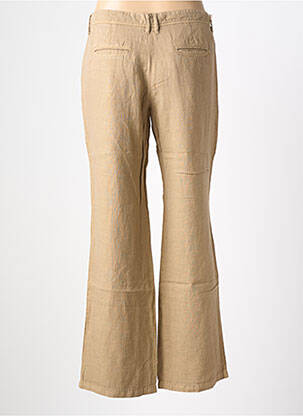 Pantalon droit tissage crêpe taille normale beige COUTURIST femme