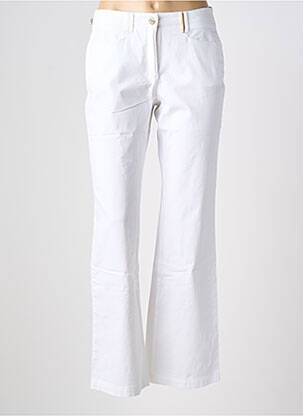 Pantalon chino tissage popeline taille normale blanc COUTURIST femme