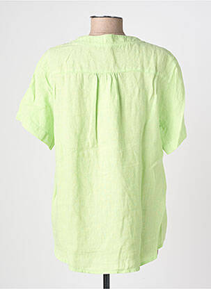 Chemisier tissage crêpe manches courtes vert COUTURIST femme