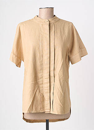 Chemisier manches courtes manches courtes beige COUTURIST femme