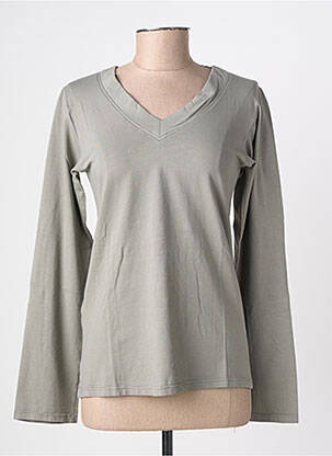 T-shirt manches longues manches longues vert COUTURIST femme