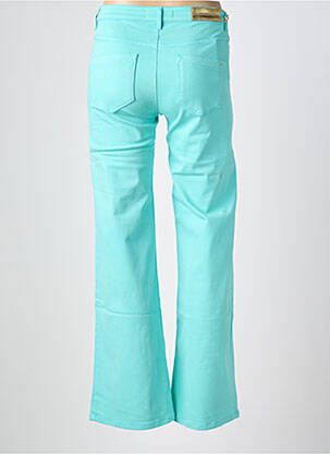 Pantalon flare fermeture zippée sous rabat boutonné bleu COUTURIST femme