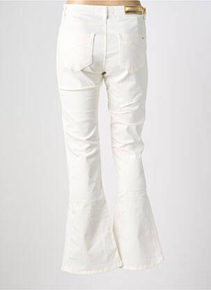 Pantalon flare fermeture zippée sous rabat boutonné blanc COUTURIST femme
