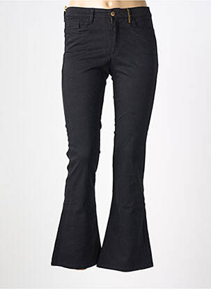 Pantalon flare fermeture zippée sous rabat boutonné noir COUTURIST femme
