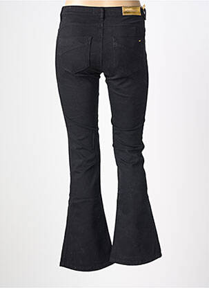 Pantalon flare fermeture zippée sous rabat boutonné noir COUTURIST femme