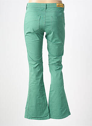 Pantalon flare fermeture zippée sous rabat boutonné vert COUTURIST femme