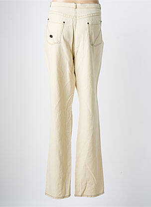Pantalon droit tissage popeline taille normale beige QUATTRO femme
