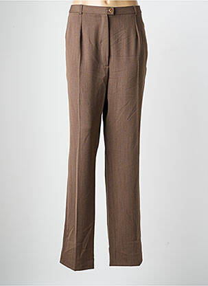 Pantalon droit stretch taille normale marron QUATTRO femme