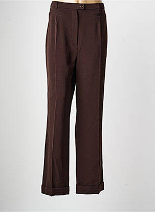 Pantalon droit stretch taille normale marron QUATTRO femme