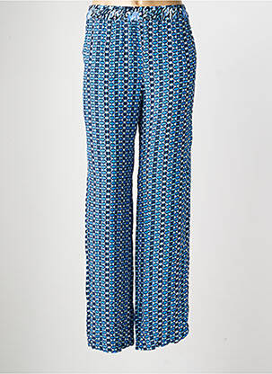 Pantalon large tissage crêpe taille normale bleu OLSEN femme