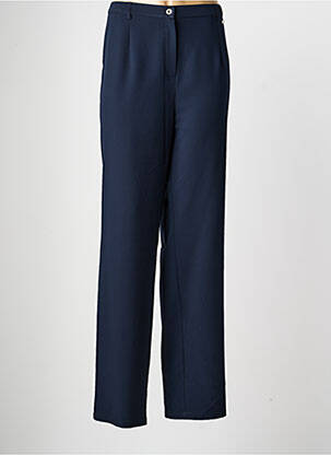 Pantalon droit stretch taille normale bleu LEWINGER femme