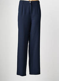 Pantalon droit stretch taille normale bleu LEWINGER femme