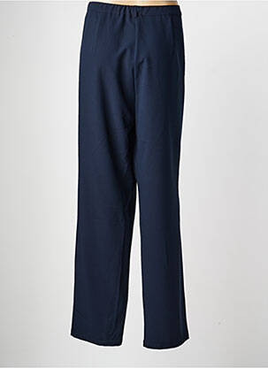 Pantalon droit stretch taille normale bleu LEWINGER femme
