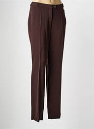 Pantalon droit stretch taille normale marron QUATTRO femme