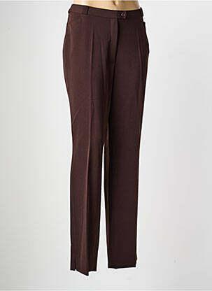 Pantalon droit stretch taille normale marron QUATTRO femme