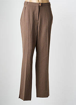 Pantalon droit stretch taille normale marron QUATTRO femme