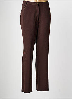 Pantalon droit stretch taille normale marron QUATTRO femme