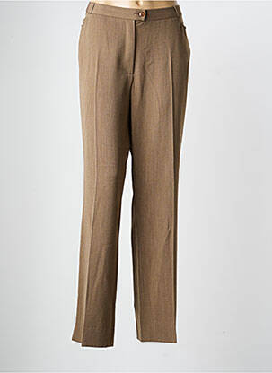 Pantalon droit stretch taille normale marron QUATTRO femme