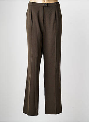 Pantalon droit stretch taille normale vert QUATTRO femme