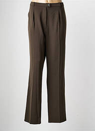 Pantalon droit stretch taille normale vert QUATTRO femme