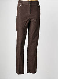 Pantalon droit stretch taille normale marron PAUSE CAFE femme