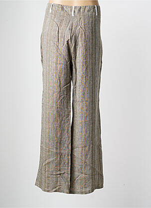 Pantalon large fermeture zippée sous rabat boutonné taille normale gris PAUSE CAFE femme