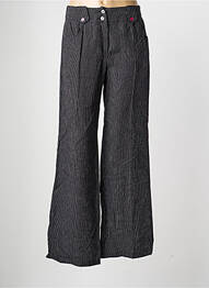 Pantalon large fermeture zippée sous rabat boutonné taille normale noir PAUSE CAFE femme