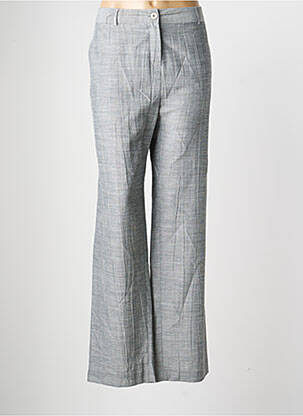 Pantalon droit fermeture zippée sous rabat boutonné taille normale gris LEWINGER femme