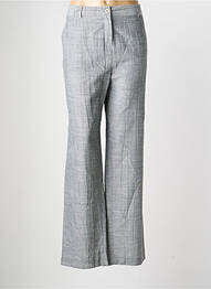 Pantalon droit fermeture zippée sous rabat boutonné taille normale gris LEWINGER femme