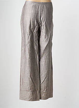 Pantalon large fermeture zippée sous rabat boutonné taille normale gris QUATTRO femme