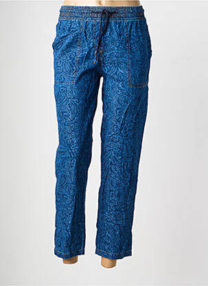 Pantalon 7/8 taille élastique taille normale bleu OLSEN femme