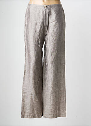 Pantalon large fermeture zippée sous rabat boutonné taille normale gris QUATTRO femme