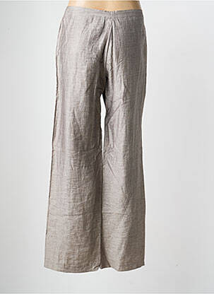 Pantalon large fermeture zippée sous rabat boutonné taille normale gris QUATTRO femme