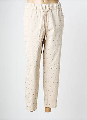 Pantalon 7/8 stretch taille normale beige TONI femme