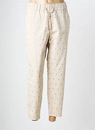 Pantalon 7/8 stretch taille normale beige TONI femme
