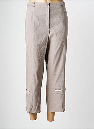 Pantacourt coupe droite taille normale beige PAUPORTÉ femme