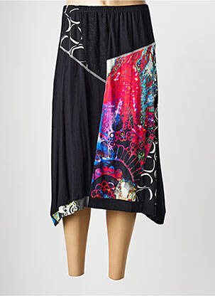 Jupe mi-longue stretch noir PAUSE CAFE femme