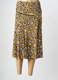 Jupe mi-longue stretch marron FRANK WALDER femme
