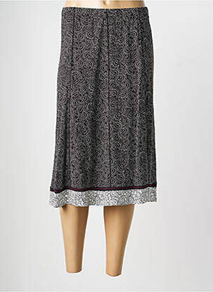Jupe mi-longue coupe droite noir PAUPORTÉ femme