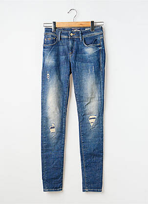 Jeans coupe slim effet usé délavé taille normale bleu SALSA femme