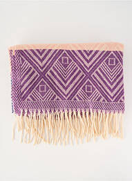 Echarpe tissage peau de pêche violet LA FIANCÉE femme