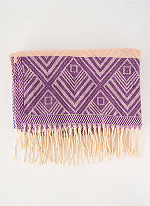 Echarpe tissage peau de pêche violet LA FIANCÉE femme