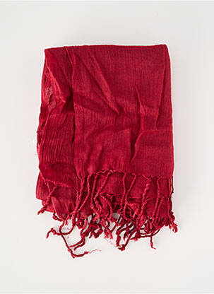 Foulard tissage popeline rouge SURKANA femme