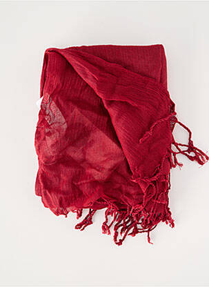 Foulard tissage popeline rouge SURKANA femme
