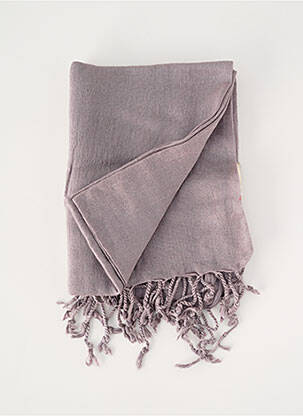 Foulard tissage popeline gris SURKANA femme