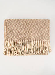 Echarpe tissage peau de pêche beige LA FIANCÉE femme