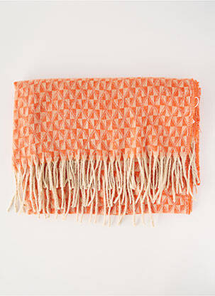 Echarpe tissage peau de pêche orange LA FIANCÉE femme