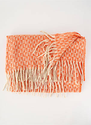 Echarpe tissage peau de pêche orange LA FIANCÉE femme